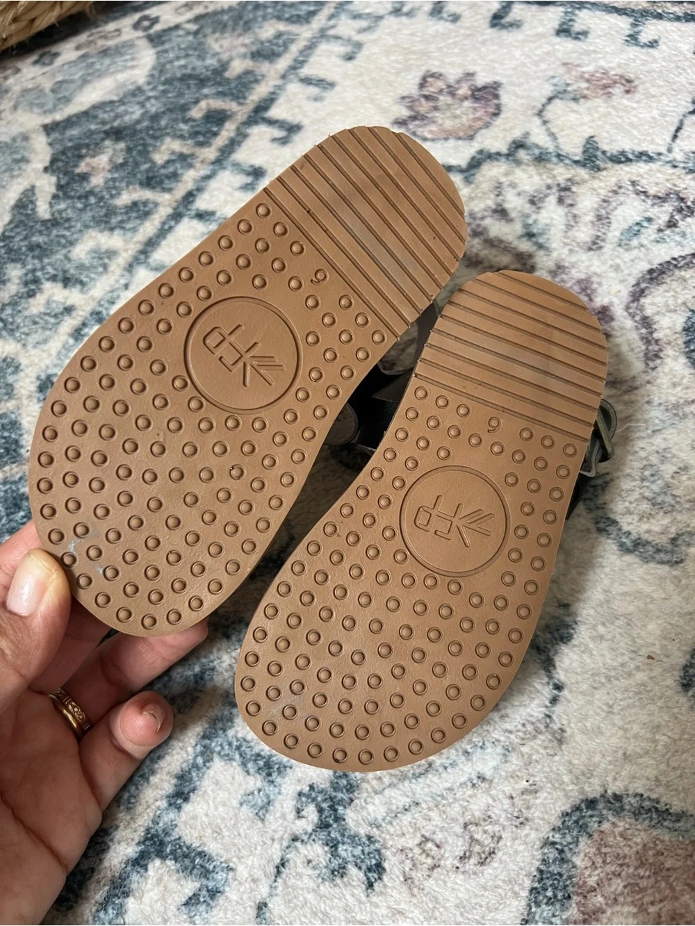 Freshly Picked toddler Black Leather Buckle Sandals